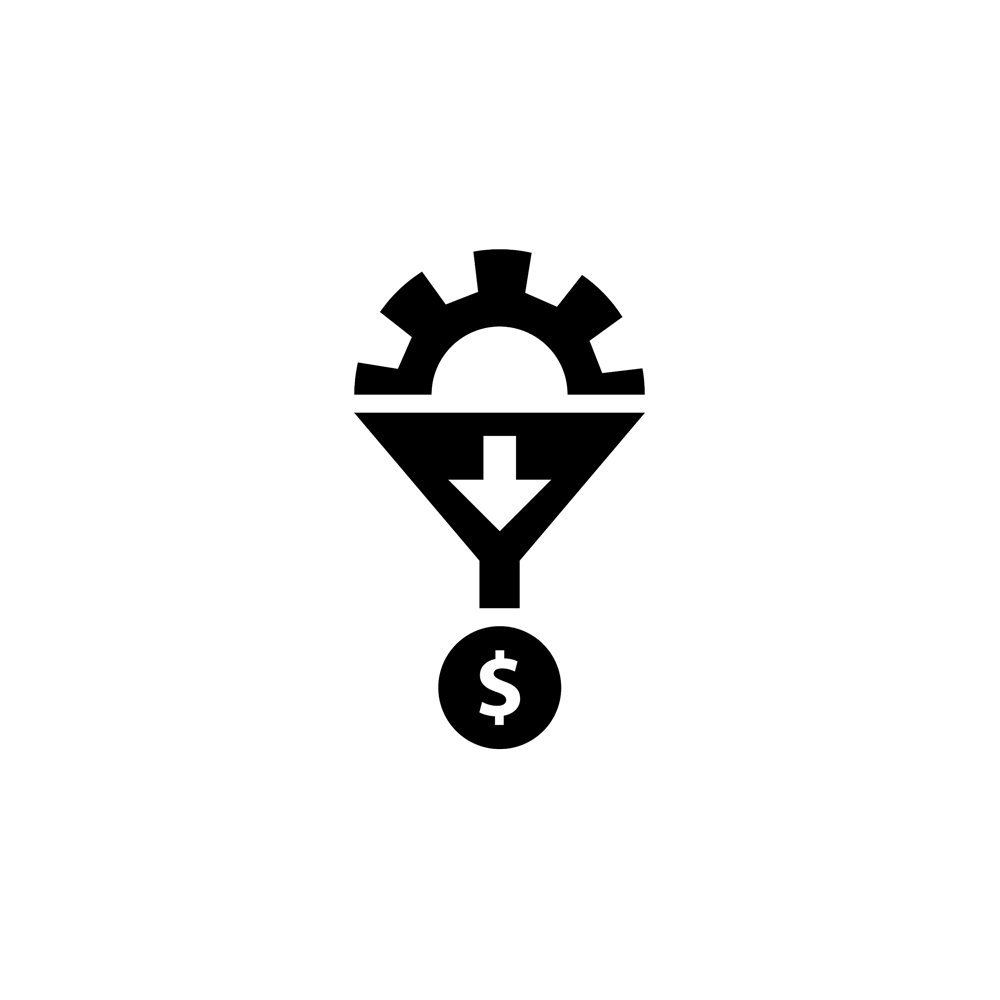 Image of funnel to money